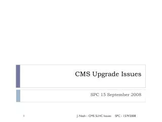 CMS Upgrade Issues