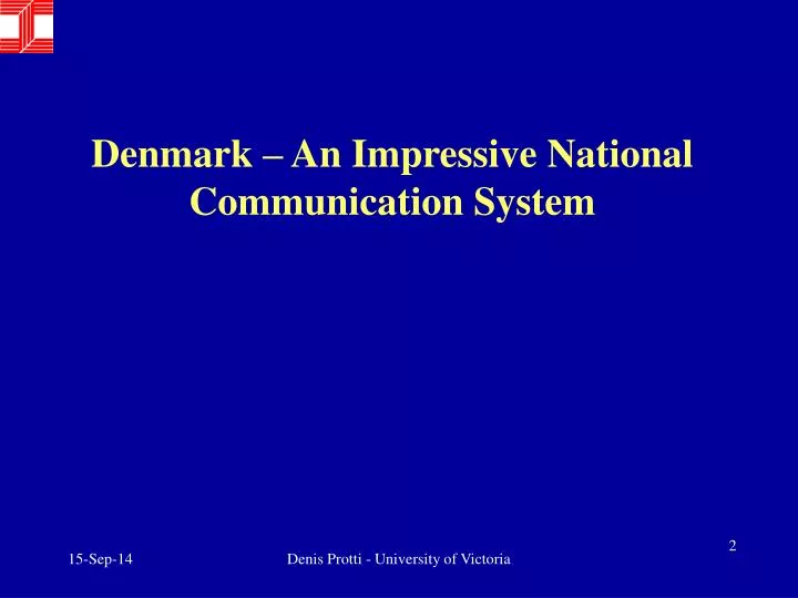 denmark an impressive national communication system