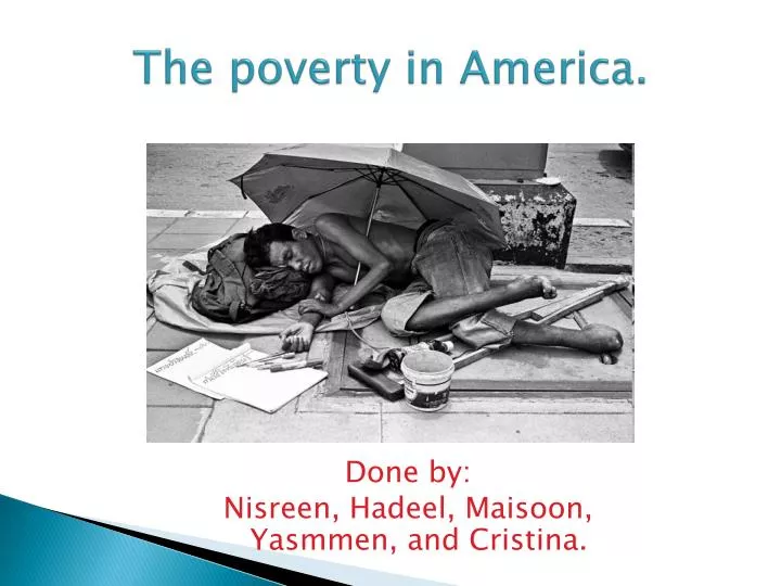 the poverty in america