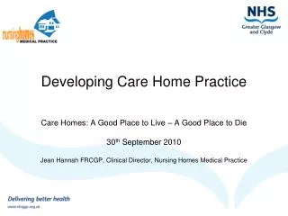 Developing Care Home Practice