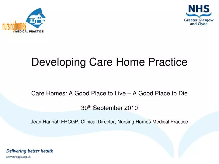developing care home practice