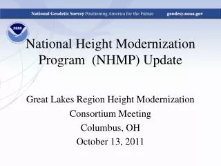 National Height Modernization Program (NHMP) Update