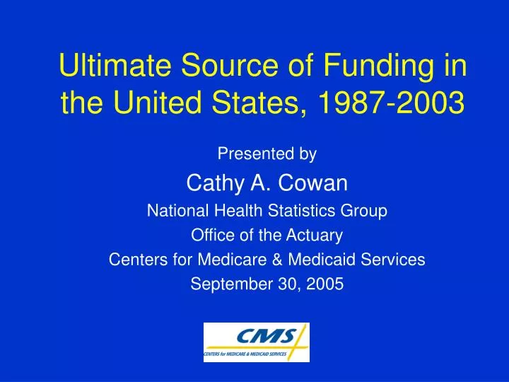 ultimate source of funding in the united states 1987 2003