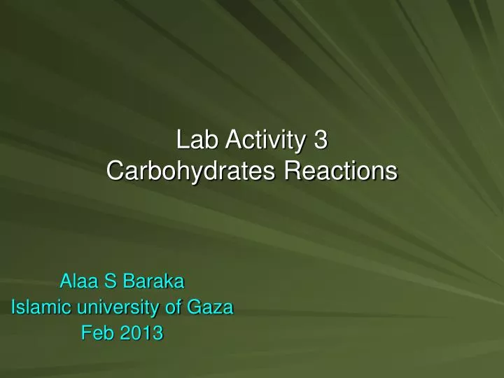 lab activity 3 carbohydrates reactions