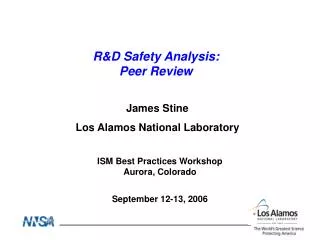 R&amp;D Safety Analysis: Peer Review