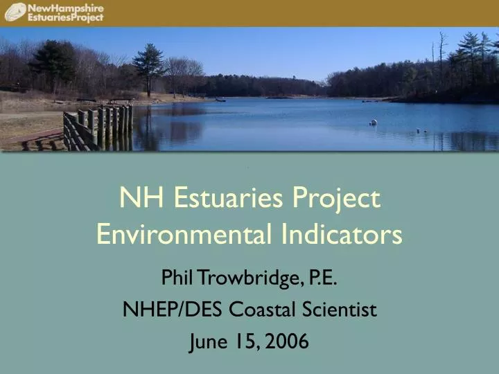 nh estuaries project environmental indicators