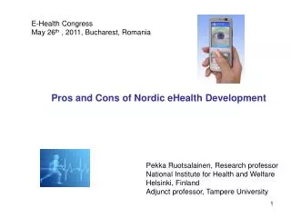 Pros and Cons of Nordic eHealth Development