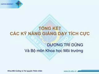 t ng k t c c k n ng gi ng d y t ch c c