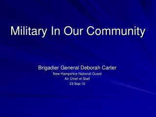 Military In Our Community