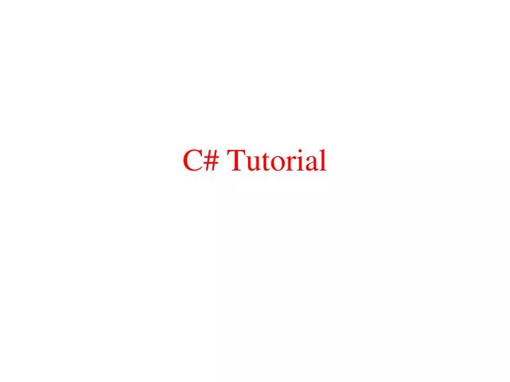 c tutorial