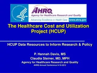 The Healthcare Cost and Utilization Project (HCUP)