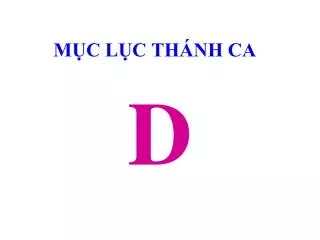 m c l c th nh ca