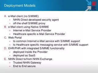 Deployment Models