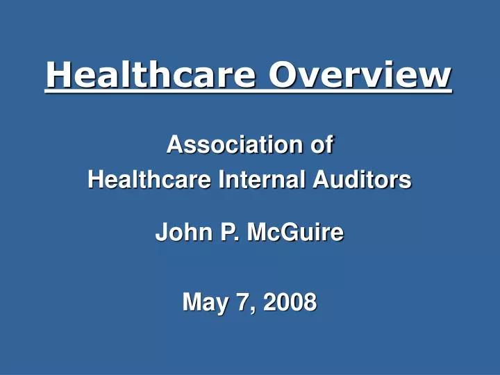 healthcare overview