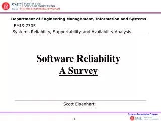 Software Reliability A Survey