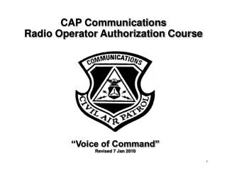 CAP Communications Radio Operator Authorization Course