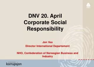 DNV 20. April Corporate Social Responsibility