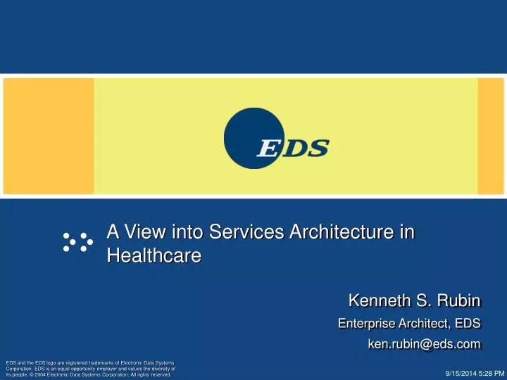 a view into services architecture in healthcare