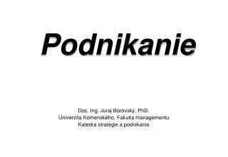 podnikanie