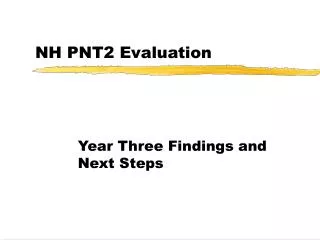 NH PNT2 Evaluation