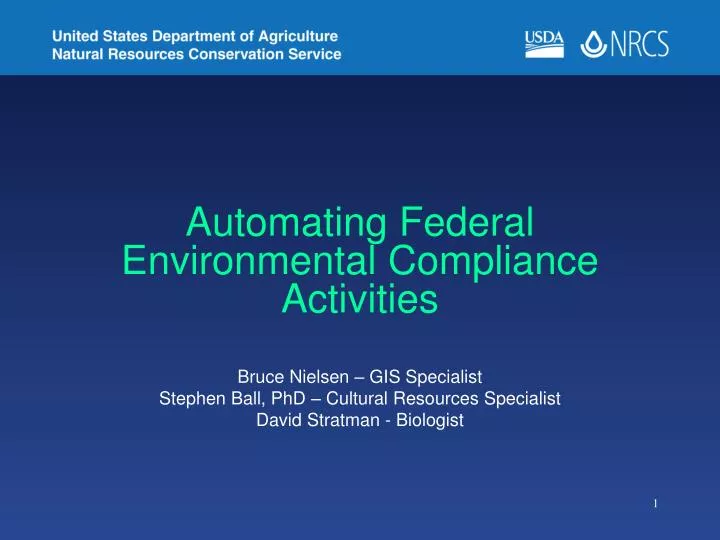 automating federal environmental compliance activities