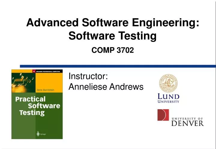 advanced software engineering software testing comp 3702