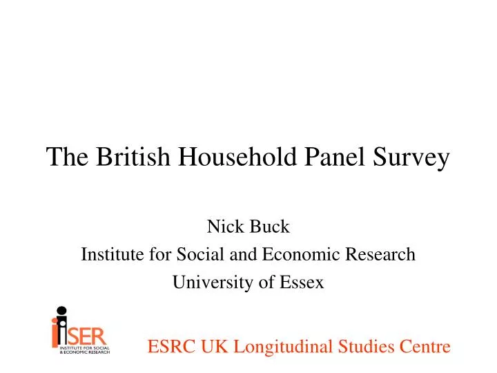 the british household panel survey
