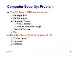 Computer Security: Problem