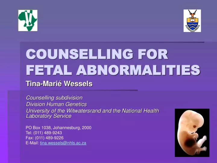 counselling for fetal abnormalities