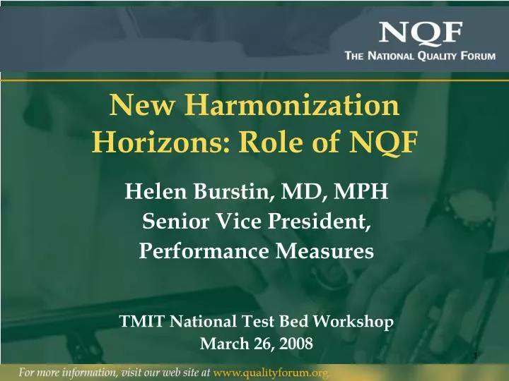 new harmonization horizons role of nqf