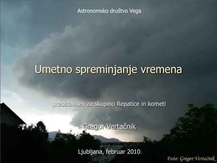 umetno spreminjanje vremena