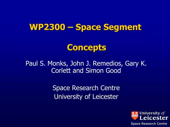 wp2300 space segment concepts