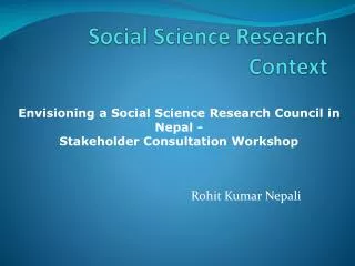 Social Science Research Context