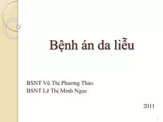 b nh n da li u