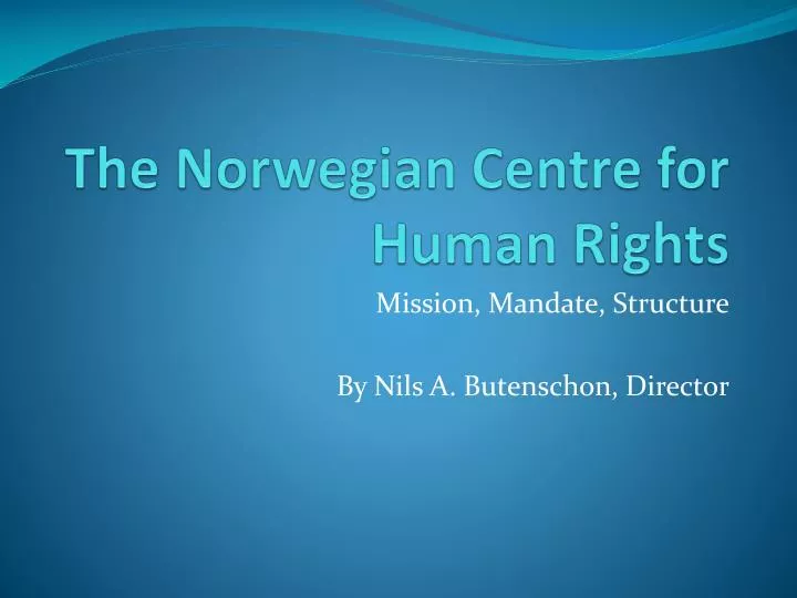 the norwegian centre for human rights