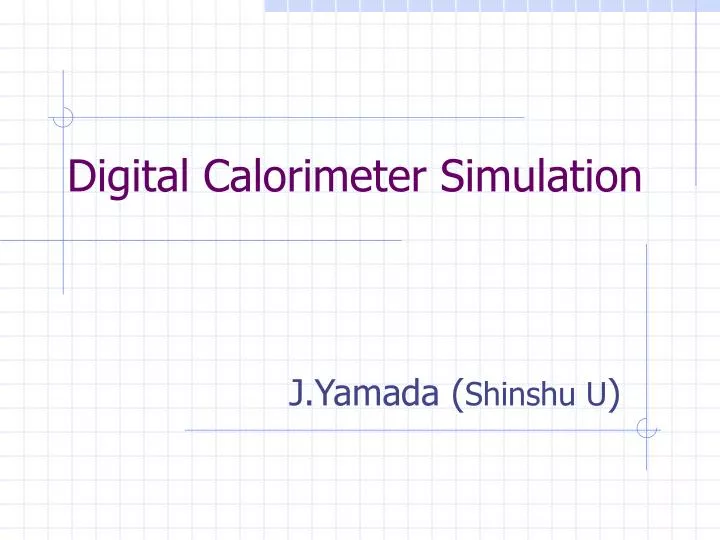 digital calorimeter simulation