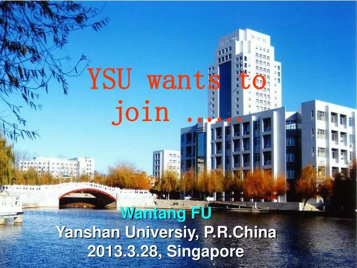 ysu wants to join
