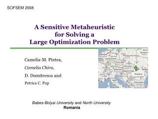 A Sensitive Metaheuristic for Solving a Large Optimization Problem