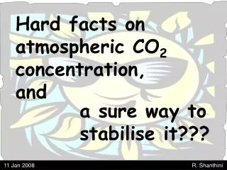 Hard facts on atmospheric CO 2 concentration, and