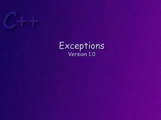 exceptions version 1 0