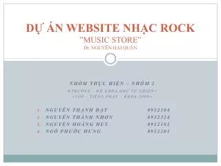 d n website nh c rock music store dr nguy n h i qu n