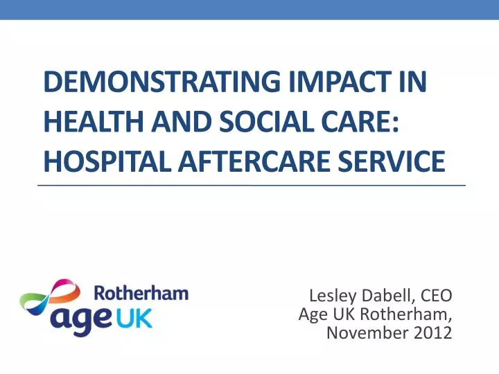 demonstrating impact in health and social care hospital aftercare service