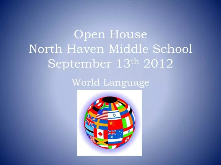 open house north haven middle school september 13 th 2012