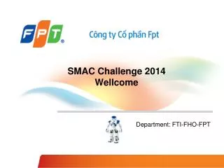 SMAC Challenge 2014 Wellcome