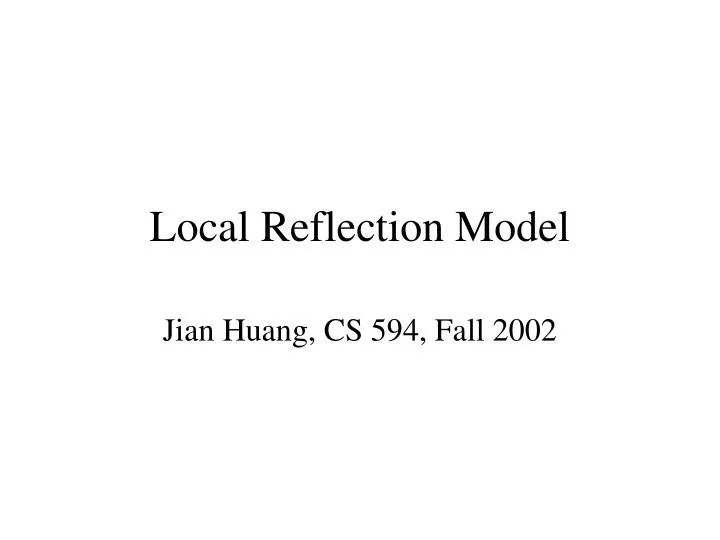 local reflection model