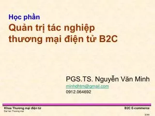 h c ph n qu n tr t c nghi p th ng m i i n t b2c
