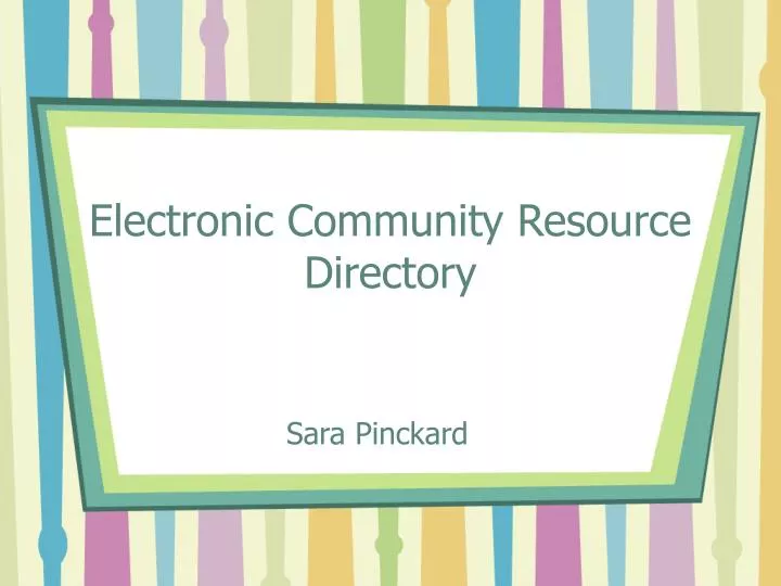 electronic community resource directory