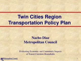 Twin Cities Region Transportation Policy Plan