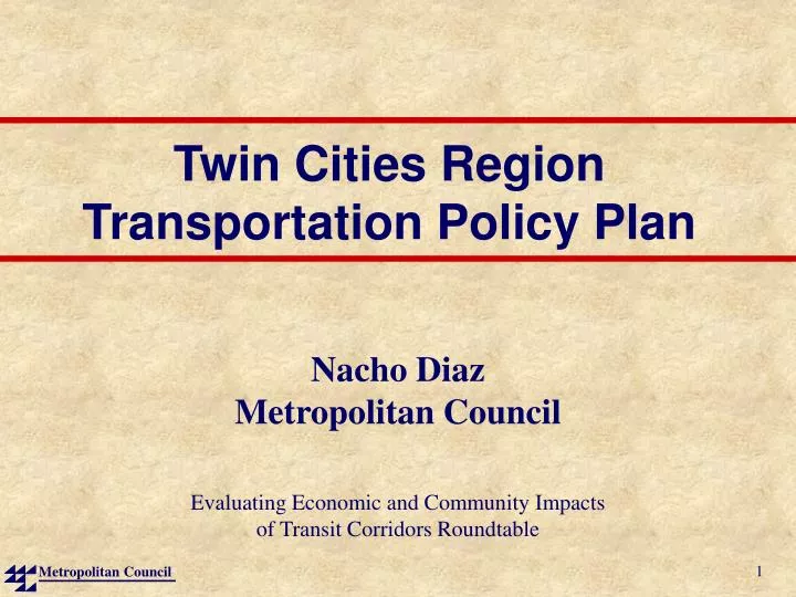 twin cities region transportation policy plan