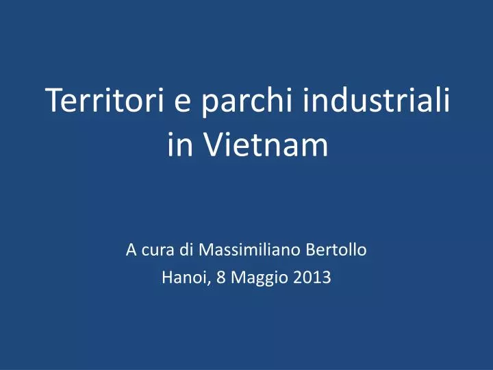 territori e parchi industriali in vietnam